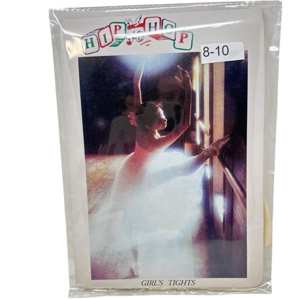 Girls Hip Hop Stretch Tights 8-10 Beige 100% Nylon